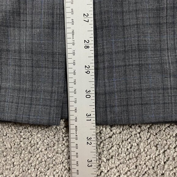 Hart Schaffner Marx Gold Trumpeter Blazer Sport Coat Men's 44R Gray Check - Picture 15 of 15